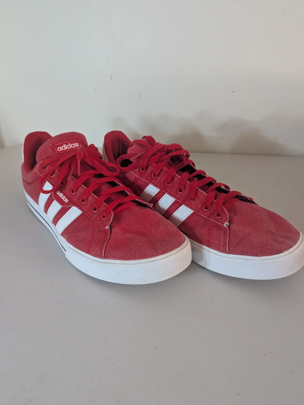 adidas Daily 3.0 Scarlet Red Canvas Sneakers Men’s Size 13 GY8116